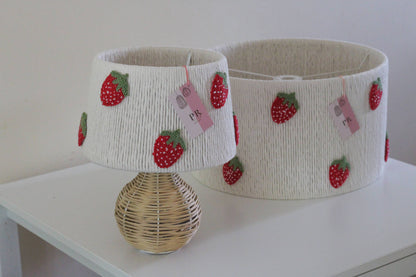 STRAWBERRY SMALL TABLE LAMP decorated with strawberries