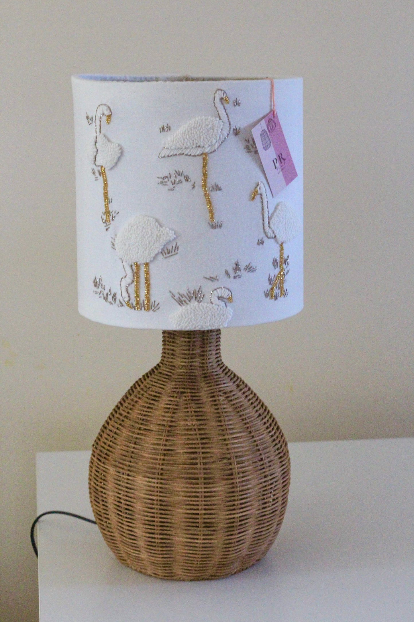 LUXURY FLAMINGO LAMP - WHITE