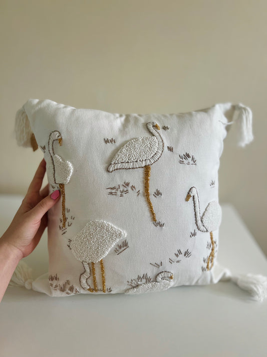 LUXURY FLAMINGO CUSHION COVER