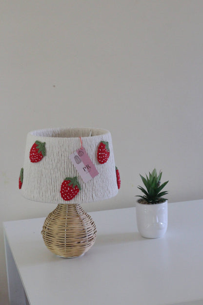 STRAWBERRY SMALL TABLE LAMP decorated with strawberries