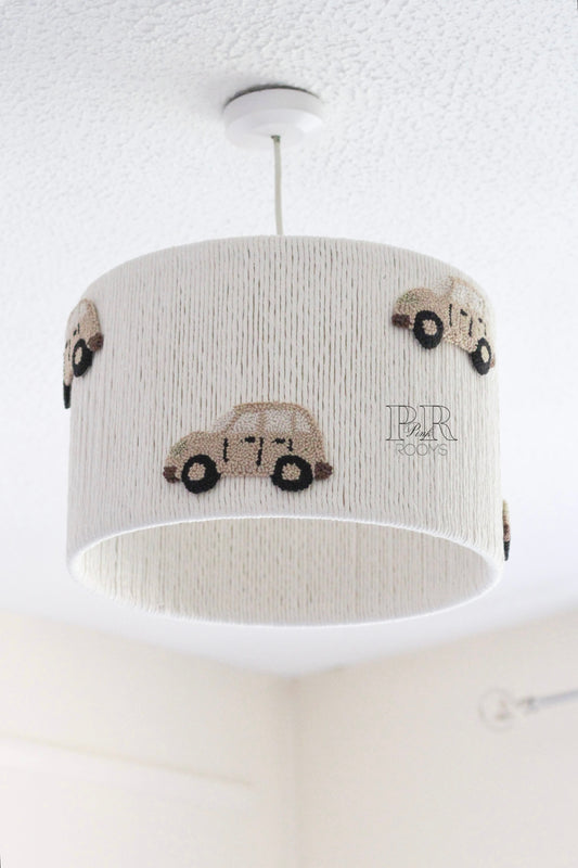 CAR LAMPSHADE decorated with cars