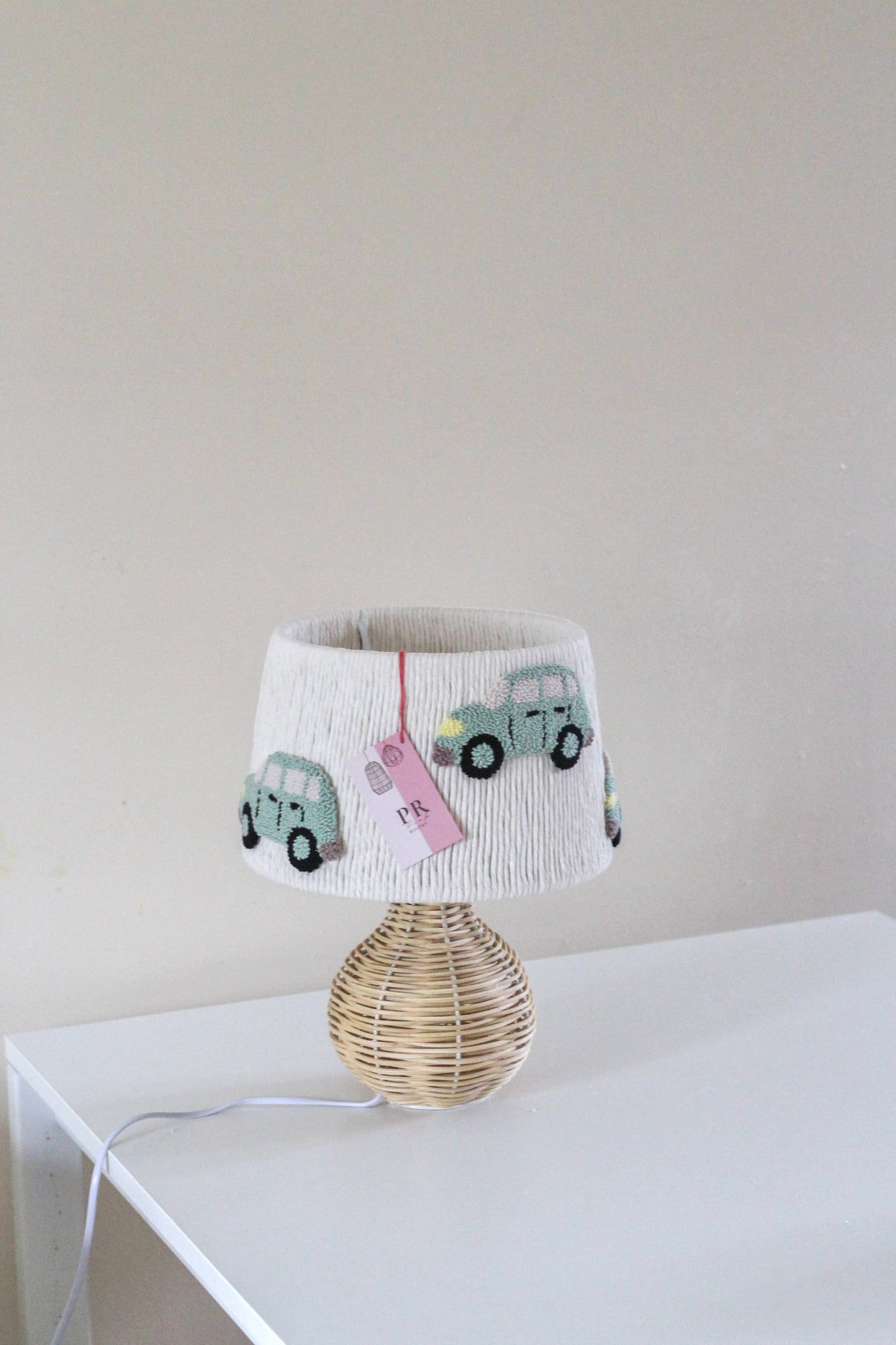 GREEN CAR TABLE LAMP