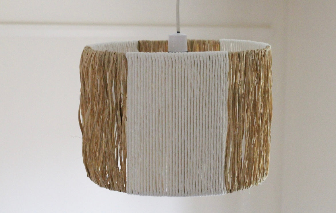 RAFFIA-MACRAME LAMPSHADE