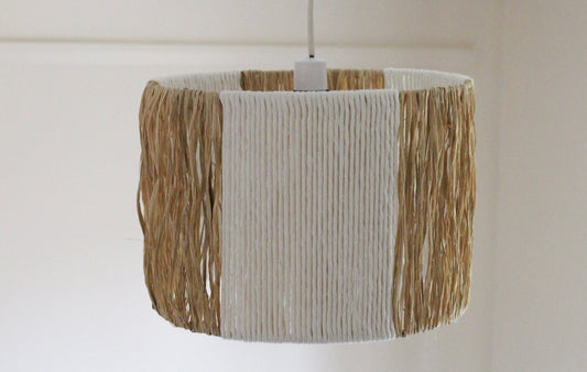 RAFFIA-MACRAME LAMPSHADE