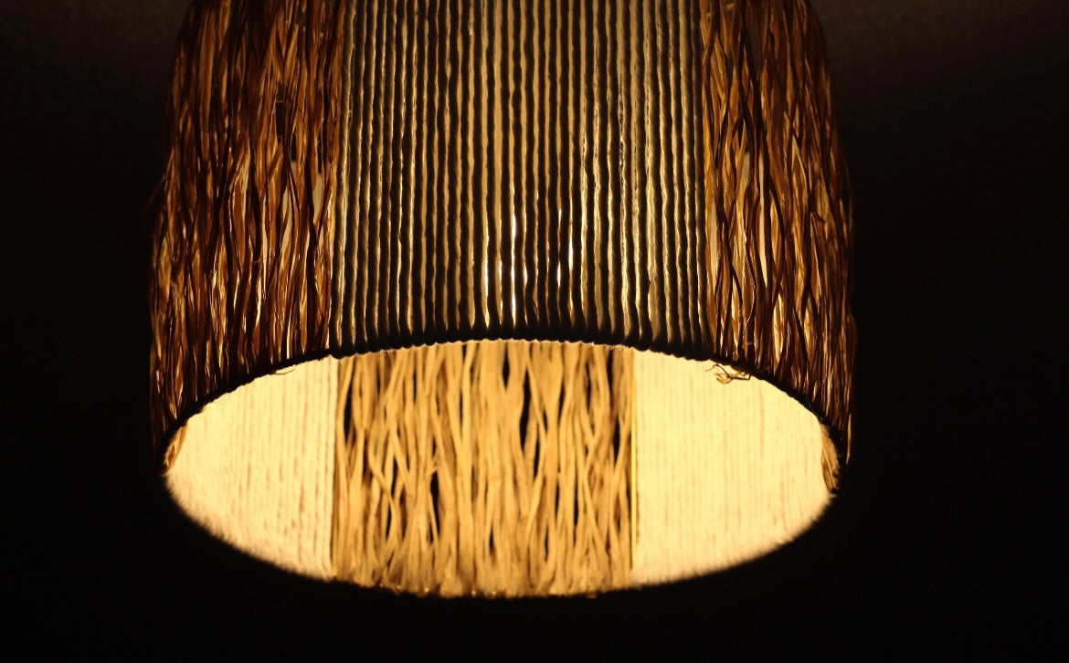 RAFFIA-MACRAME LAMPSHADE