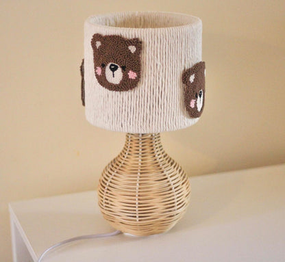 TEDDY BEAR SET: Cushion cover, Table Lampshade and Pendant Lampshade