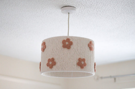 MISS BLOOM LAMPSHADE decorated with terracotta flowers